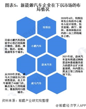 图表5：新能源汽车企业在下沉市场的布局情况
